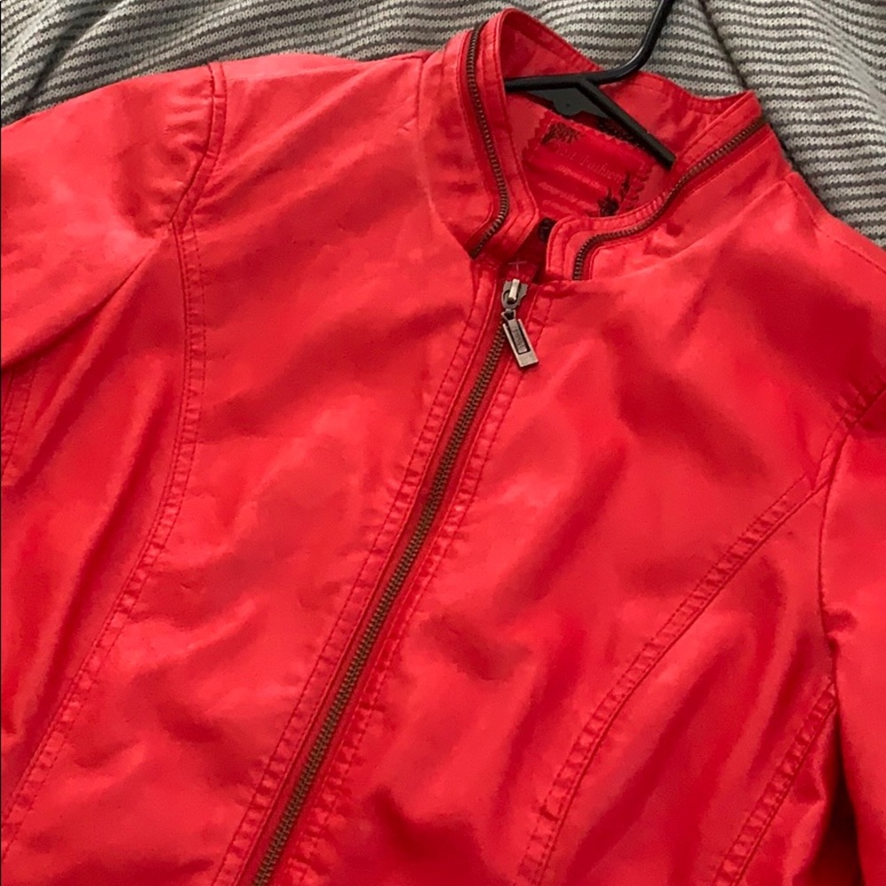 Bright red Moto Jacket!! - Picture 10 of 10